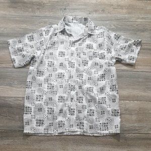 SAP Mens Large Short Sleeve Shirt Casual Vacation Beach Hawaiian Pool Party